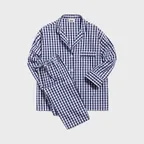 (W) 마리나 파자마 세트 라지 깅엄 네이비 MARINA PAJAMA SET LARGE GINGHAM NAVY