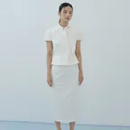 Muffler Jacket + Lace Skirt Set (ivory)