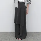 PIN STRIPE WRAP SKIRT PANTS (PT-5743)