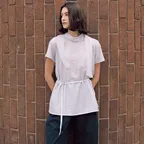 2 Way Half Sleeve Tie Blouse KW6MB4090_11