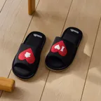 코튼 패치워크 룸슈즈 (홈 스윗 하트 블랙 M/L 2sizes)
