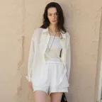 Textured Stripe Banding Shorts KW6ML4550_03