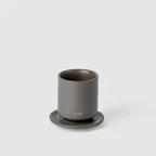 CUP & SAUCER (GREY)