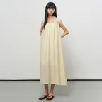 WOMAN 크링클 밴딩 롱 원피스 [AVOCADO] / GF2LOP521