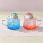 쓰임 하트 시그널 컬러 글라스 세트 2P (핑크+블루)