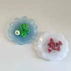 펄(진주조개) 디쉬 화이트1P+터쿼즈1P