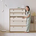그로잉핏 5단서랍장 주니어 서랍장 크림버치 800