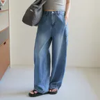 컨웨이 커브드 데님 팬츠_F6H480DP