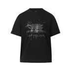 [K-HERITAGE] 자개 세미오버핏 그래픽 티셔츠 BLACK N262UTS636