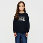 KIDS BEAR GRAPHIC LONG SLEEVE navy