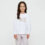 KIDS BEAR GRAPHIC LONG SLEEVE white