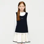 KIDS W 2 IN 1 LAYERED LONG SLEEVE TEE navy