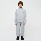 KIDS BEAR ZIP UP SWEAT SET-UP heather gray