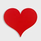 [VITRA] Metal Wall Relief Little Heart Red