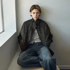 Artificial Suede Leather Jumper