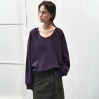 V-neck MTM sleeveless set [KNFW06TS04]_Purple