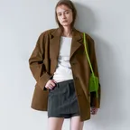 (JK-3079)OVER FIT SINGLE SUEDE LEATHER JACKET