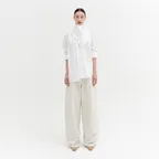 커브드 릴렉스 팬츠 - 아이보리