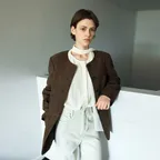 Modern Collarless Suede Jacket (2color)