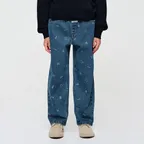 KIDS BEAR ALL-OVER DENIM PANTS blue