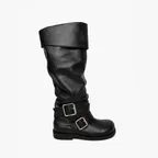 JENNY BELT LONG BOOTS BLACK