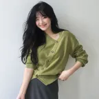 [정린 PICK] CUTOUT OBLIQUE KNIT (T-7131)