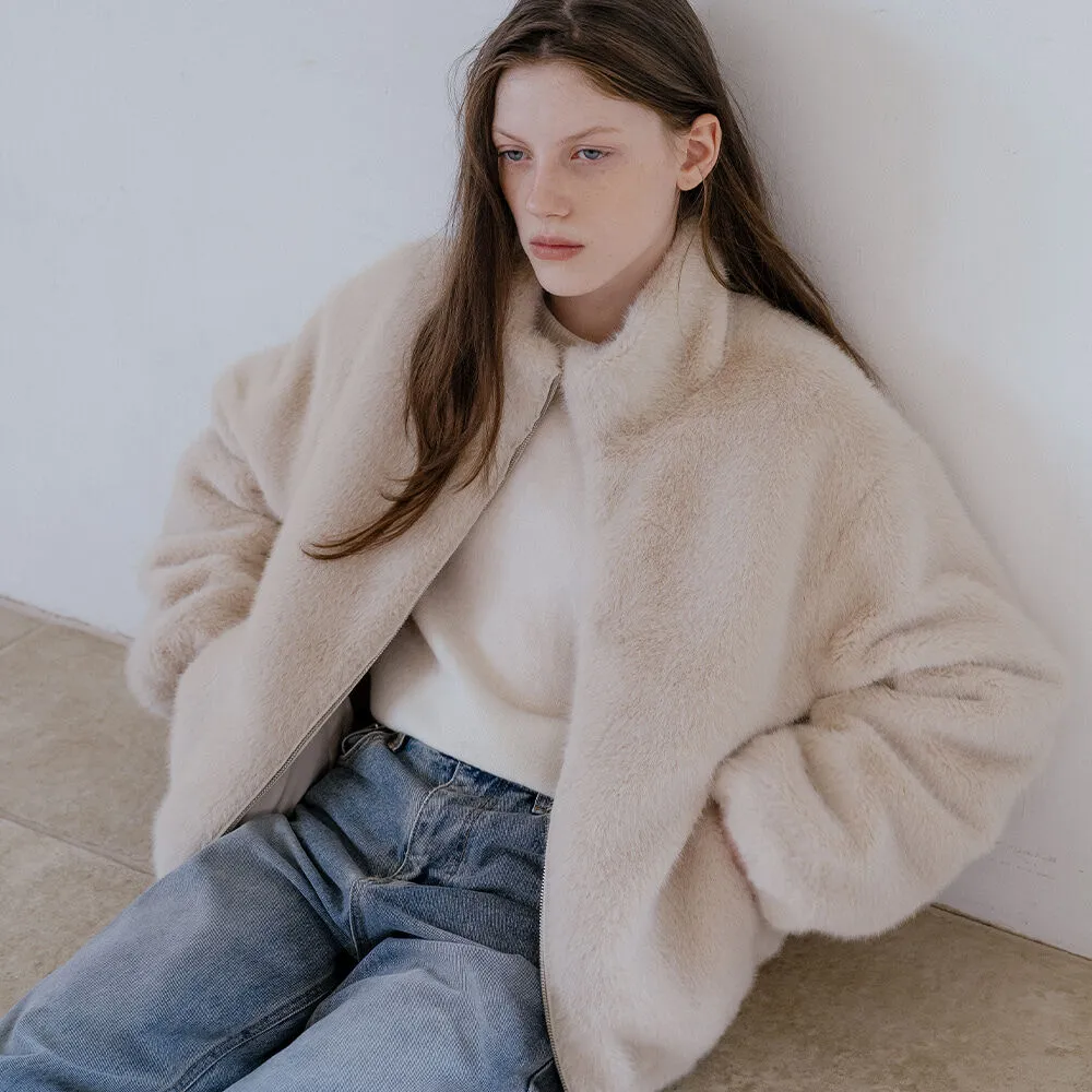 Fur reversible jumper [TIWT04JP01]_Cream