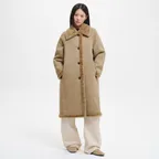 [아르노] WOMAN 리버시블 테디베어 롱코트 [KHAKI BEIGE] / GF4LCT502
