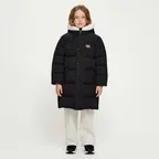 KIDS HOODED LONG DOWN JACKET black
