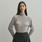 ROLL TURTLENECK T SHIRTS_LIGHT GREY