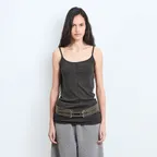 Wool Soft Long Sleeveless _ Charcoal