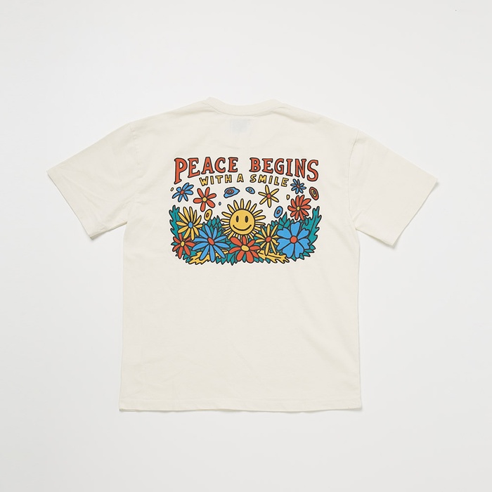 PEACE BEGINS SMILE TEE (OFF WHITE) - 감도 깊은 취향 셀렉트샵 29CM