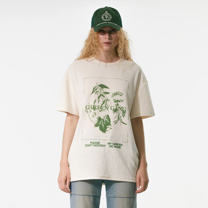 TERRY HALF SLEEVE T-SHIRT (CREAM) - 감도 깊은 취향 셀렉트샵 29CM Terry Half Sleeve T-Shirt (Cream) - 감도 깊은 취향 셀렉트샵 29Cm
