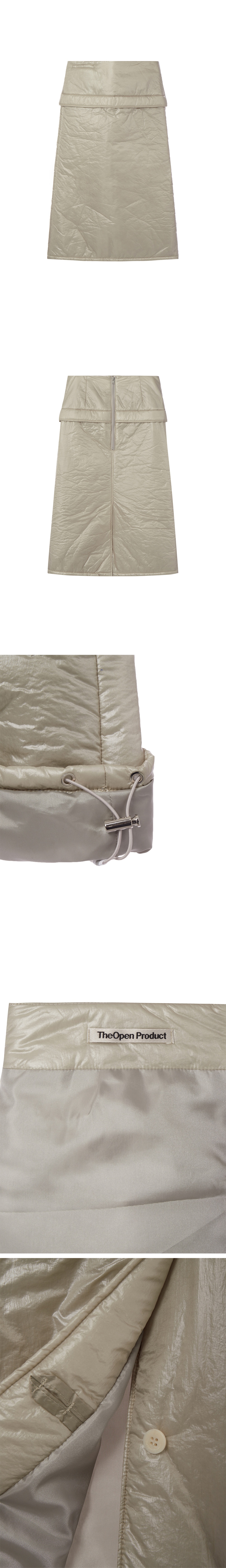 FLAP PADDED SKIRT (SILVER BEIGE) - 감도 깊은 취향 셀렉트샵 29CM