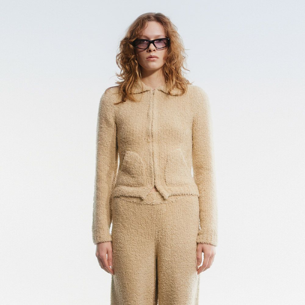WOOLLY KNIT ZIP UP JACKET (BEIGE) 감도 깊은 취향 셀렉트샵 29CM