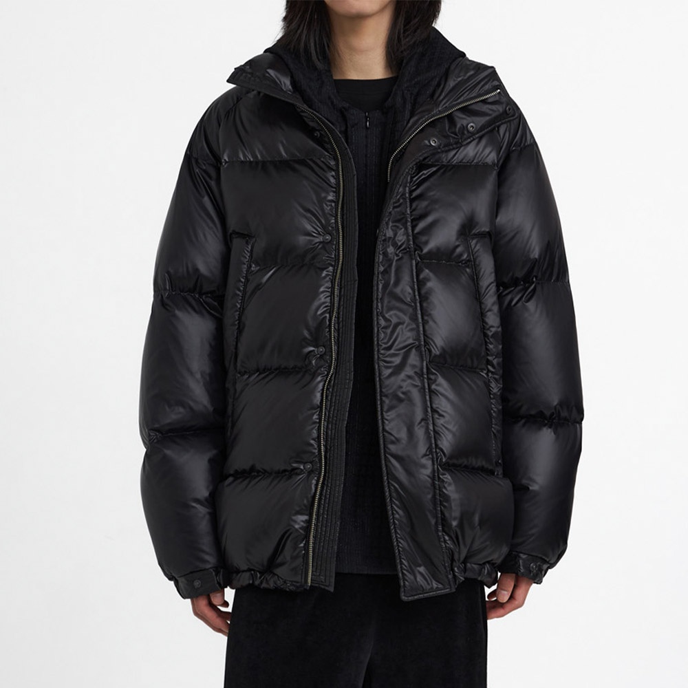 Black glossy sales puffer