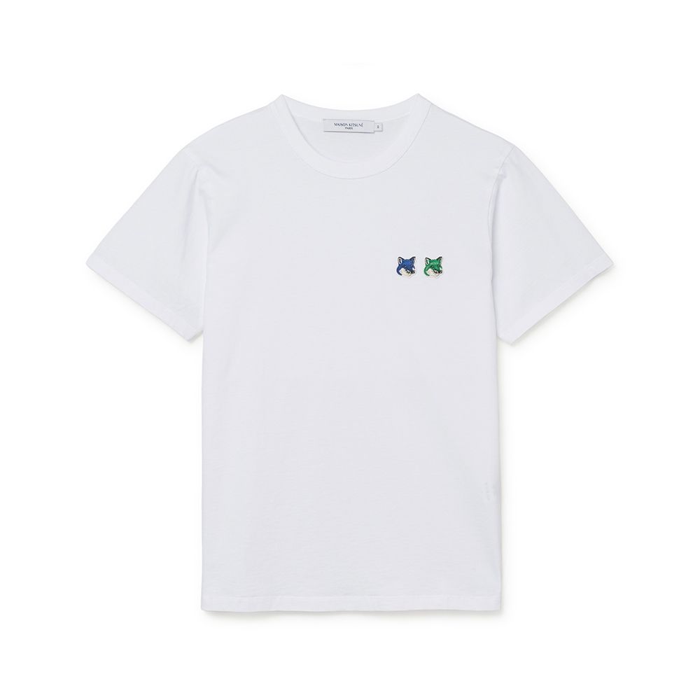 M) 메종키츠네 더블 모노크롬 폭스헤드 패치 클래식 티셔츠 - 화이트 (KM00101KJ0008 P100) - 감도 깊은 취향 셀렉트샵 29CM M) 메종키츠네 더블 모노크롬 폭스헤드 패치 클래식 티셔츠 - 화이트 (Km00101Kj0008 P100) - 감도 깊은 취향 셀렉트샵 29Cm