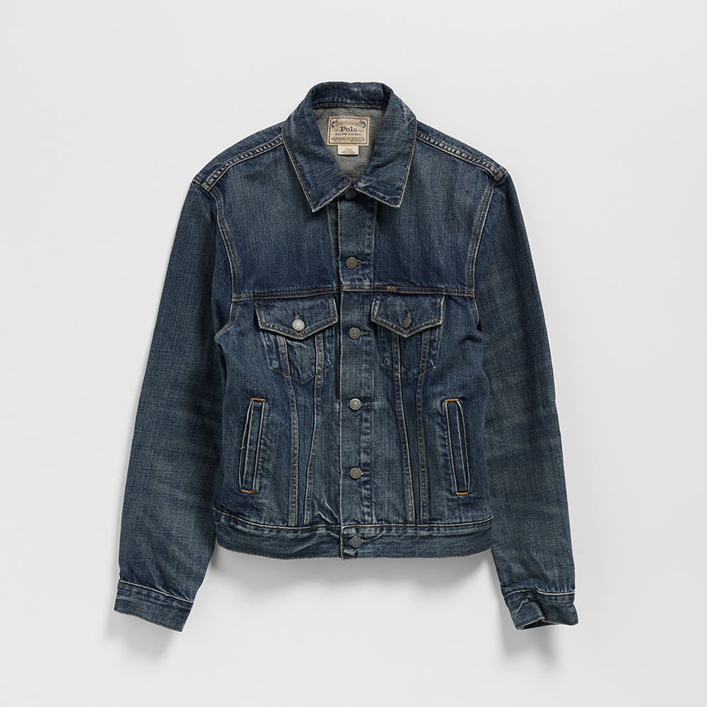 ジャケット WOOALONG Nonfade curve stitch denim jacket INDIGO WL241DJK0 WOOALONG]UNISEX☆Non-fade curve stitch denim jacket アウター